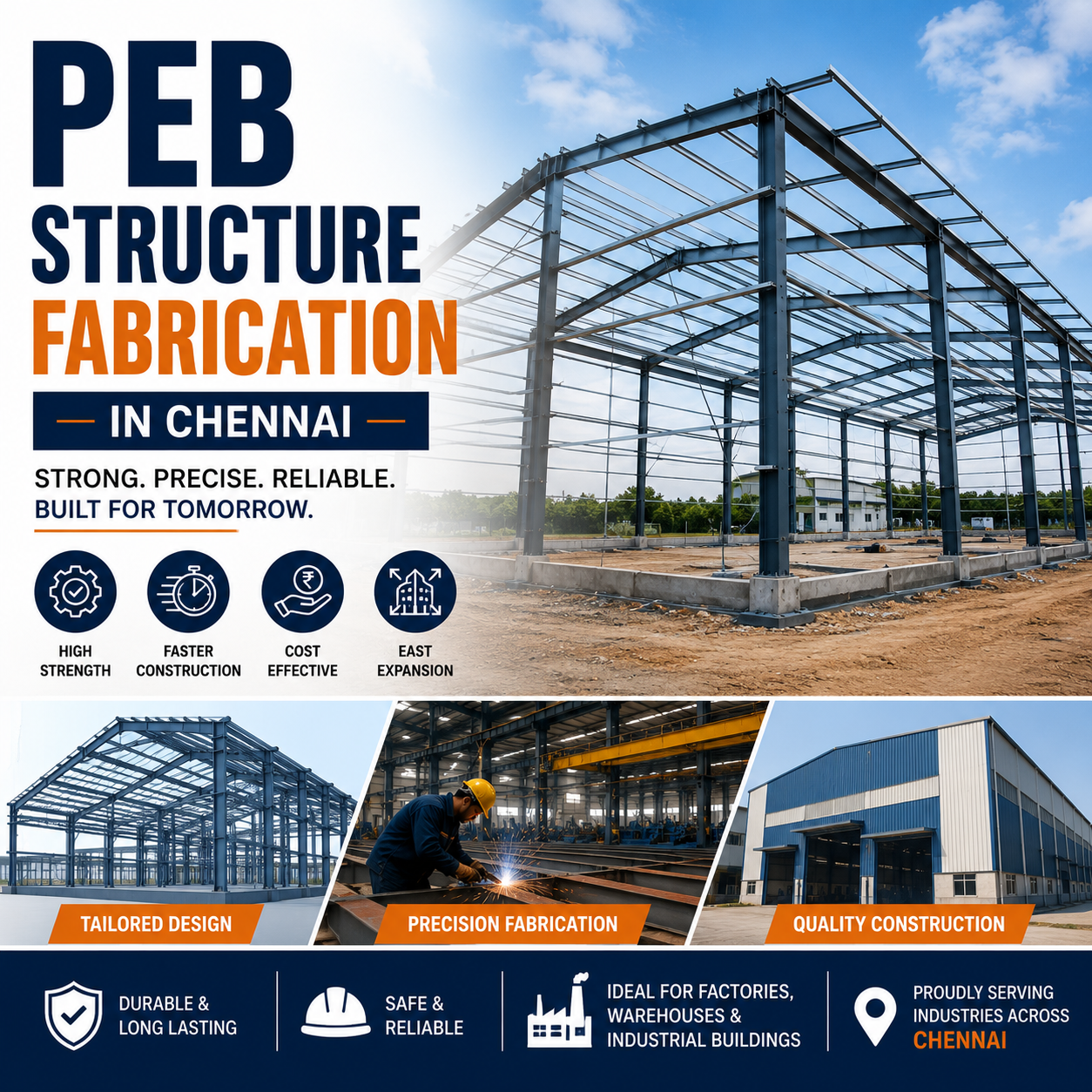 PEB Structure Fabrication in Chennai: The Smart Choice for Strong and Cost-Effective Industrial Buildings